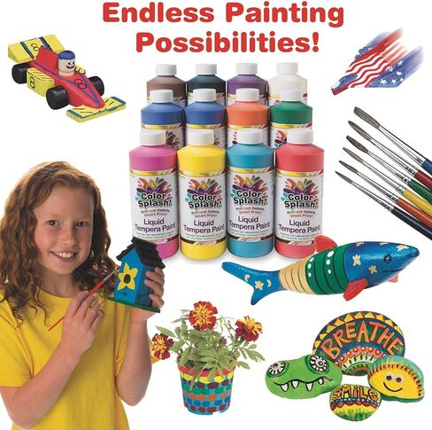 S&S Worldwide Color Splash Liquid Tempera Bulk Paint, 16-oz in Saudi Arabia
