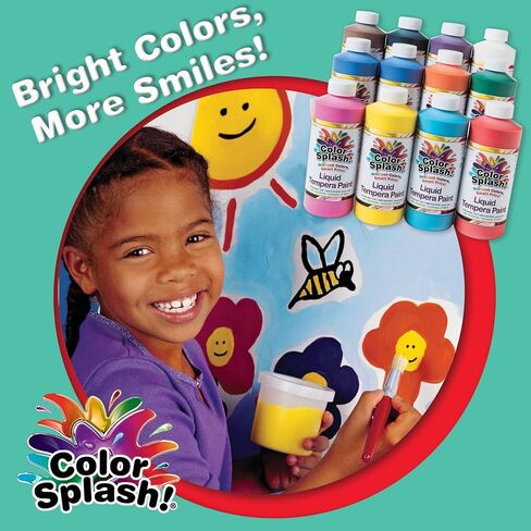 S&S Worldwide Color Splash Liquid Tempera Bulk Paint, 16-oz in Saudi Arabia