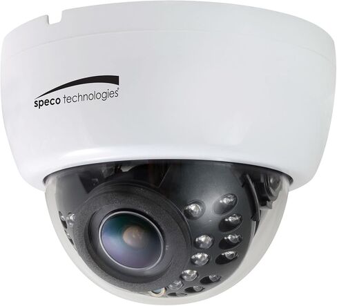 Speco HLED33DT 2MP HD-TVI Indoor Dome Camera, 2.8-12mm Varifocal Lens, White in Saudi Arabia