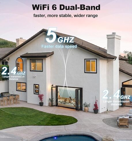 كاميرا الأمن 5G و 2.4 جيجا هرتز 2K كاميرات أمان للمنزل 360 PTZ رؤية ليلية in Kuwait
