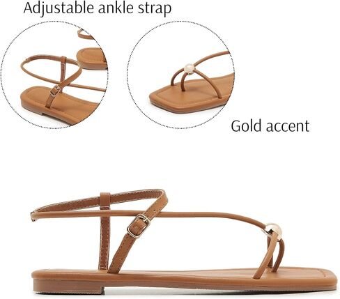 Strappy Flat Sandals for Women Open Square Toe Silver Ball Thong Sandal Summer Dressy Beach Flip Flop Slides in Kuwait
