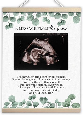Classic Winnie Baby Shower Decorations, Winnie Pregnancy Milestone Keepsake, Gender Reveal Sonogram Picture Frame & Guest Book Frame in Kuwait
