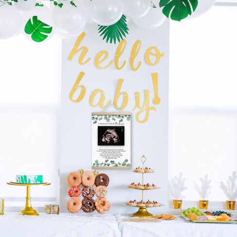 Classic Winnie Baby Shower Decorations, Winnie Pregnancy Milestone Keepsake, Gender Reveal Sonogram Picture Frame & Guest Book Frame in Kuwait