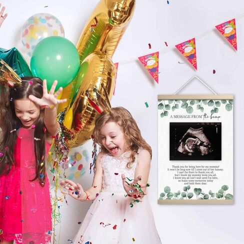 Classic Winnie Baby Shower Decorations, Winnie Pregnancy Milestone Keepsake, Gender Reveal Sonogram Picture Frame & Guest Book Frame in Kuwait