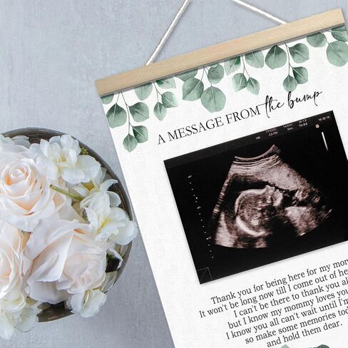 Classic Winnie Baby Shower Decorations, Winnie Pregnancy Milestone Keepsake, Gender Reveal Sonogram Picture Frame & Guest Book Frame in Kuwait