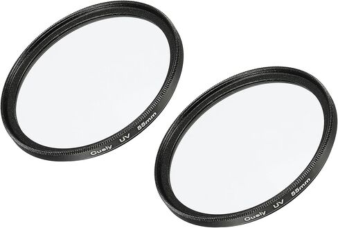UV Lens Filters, 55mm Slim Frame Multi-Coated Protective Lenses Filter for Camera Photography Accessories, Pack of 2 in Saudi Arabia