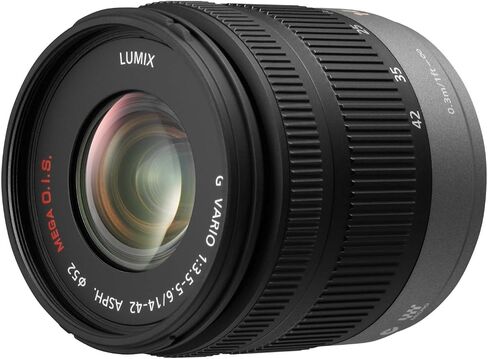 Panasonic HFS014042 عدسة تكبير 14-42 مم للكاميرات الثالثة الصغيرة in Saudi Arabia