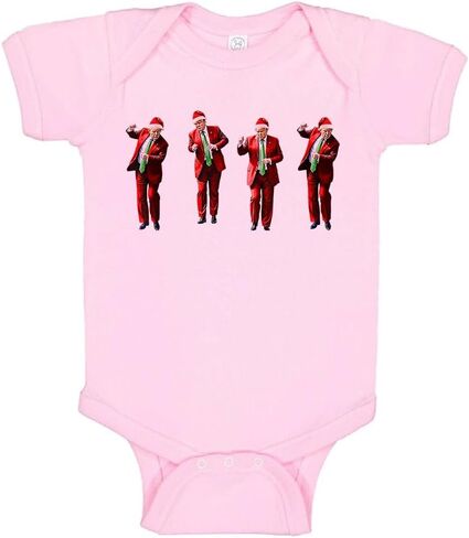 Taty Kids Santa Dancing Trump Christmas Baby Bodysuit in Kuwait