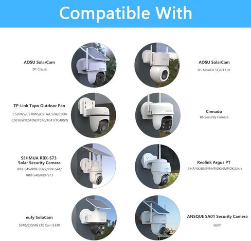 تركيب مغناطيسي لـ AOSU D1 SE/LITE/MAX ، إعادة التثبيت 3MP/4MP/5MP/2K ، ANSQUE (GU01/SA01) ، Sehmua 2K Wireless Outdoor Solar ، TP-Link Tapo Outdoor Pan/Tilt Wi-Fi ، Cinnado B6 Cameras (White White) in Kuwait