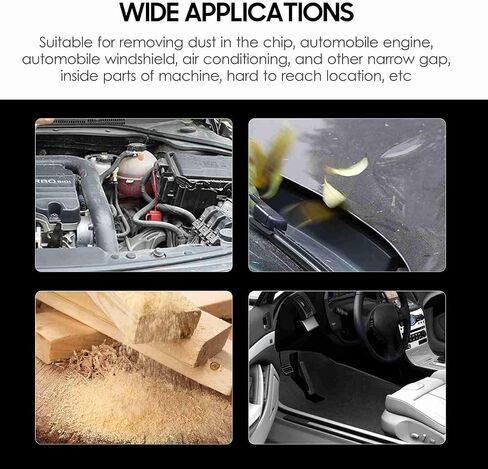 ZJchao Industrial Air Blow Gun with 2 Nozzle & 2 Connector, Air Nozzle Blow Replaceable for Removing Dust In Narrow Gaps, Inside Machine Parts, Car Engines (Silver) in Saudi Arabia