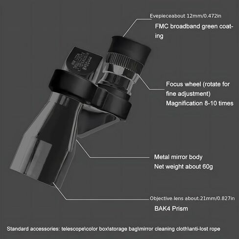 Monocular Compact Mini Telescope, Portable Handheld Mini Monocular for Adults, Tech Gadgets Perfect for Bird Watching, Fishing, Travel and Scenery. 10x20mm in Saudi Arabia