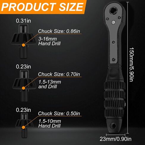 3 في 1 Ratchet Drill Chuck مفتاح مفتاح ، أداة استبدال مفتاح Chuck Universal ، حفر Chuck Ratchet Spanner للتثبيت الكهربائي وأداة الطاقة in Saudi Arabia