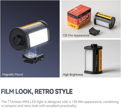 TTARTISAN Mini Led Light (White and RGB Light) Cold Shoe Mount Magnetic Led Light in Saudi Arabia
