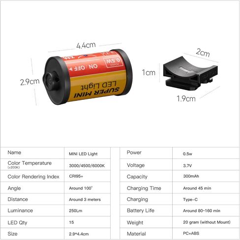 TTARTISAN Mini Led Light (White and RGB Light) Cold Shoe Mount Magnetic Led Light in Saudi Arabia