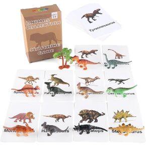 MEROCO Montessori Animal Match - Miniature Farm Animal Toy Figurines with Matching Cards Montessori Language Materials Preschool Learning Toy NEWT033 in Kuwait