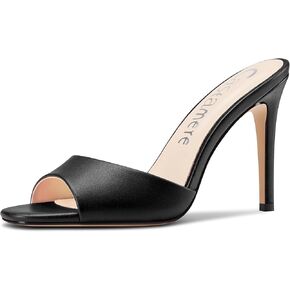 Castamere Women's Heeled Mules Round Peep Toe High Heels Slip On Backless Sandals Party Dress Shoes 3.9 Inches Heels in Saudi Arabia