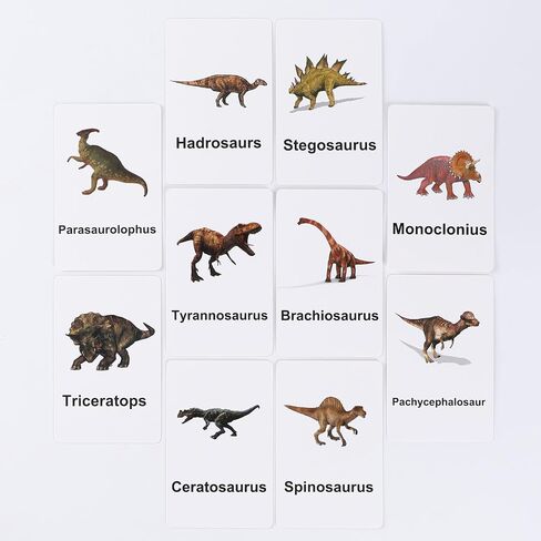 MEROCO Montessori Animal Match - Miniature Farm Animal Toy Figurines with Matching Cards Montessori Language Materials Preschool Learning Toy NEWT033 in Kuwait