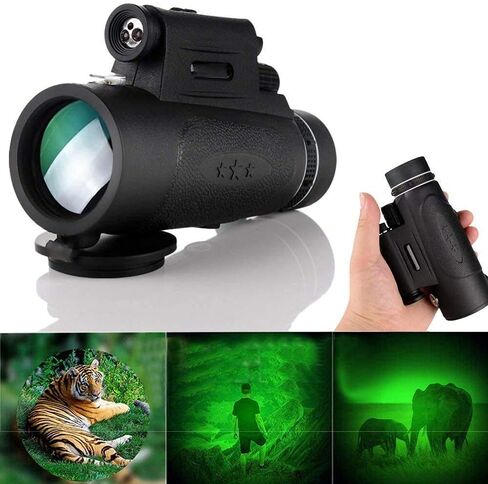 Monocular Telescope 12x42 Monocular Telescope High Power Portable Monocular Compact with NightBAK4 FMC Lens Monocular with Smartphone Adapter and Tripod for Bird Watching Theater Telescopes 2021 in Saudi Arabia
