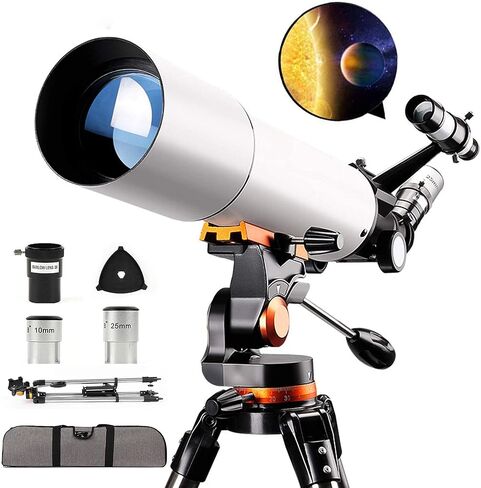 High Power HD Astronomical Monocular Telescope 150X HD Science Monocular Space Telescope 70/500MM Professional Refractive Scope Refractor with Tripod+Finder Scope+Travel Backpack for Sky/Star/Moon/Bi in Saudi Arabia