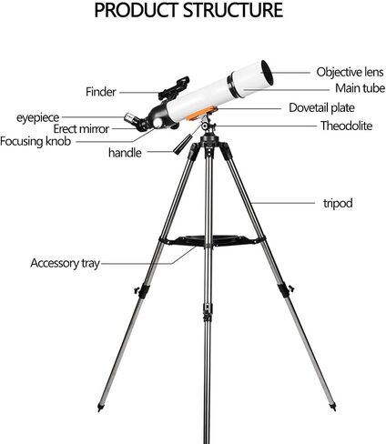 High Power HD Astronomical Monocular Telescope 150X HD Science Monocular Space Telescope 70/500MM Professional Refractive Scope Refractor with Tripod+Finder Scope+Travel Backpack for Sky/Star/Moon/Bi in Saudi Arabia