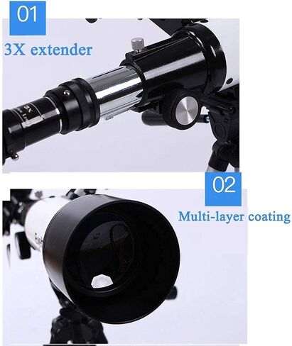 Super Binoculars Telescopes for Astronomy Portable 70Mm Refractor Telescope for Beginners and Kids with Tripod 3X Barlow Lens and Finder Scope for Observe Landscape in Saudi Arabia