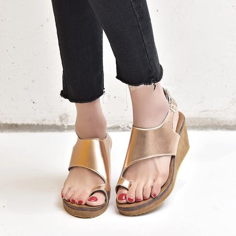 XWCG Womens Leather Leather Sandals Open Lace Up Platform Strap Summer Shoes Ring Toe Flip Flip Flops Flops Shoils Orthopedic Correction ، Leopard ، US11/EU43 in Kuwait