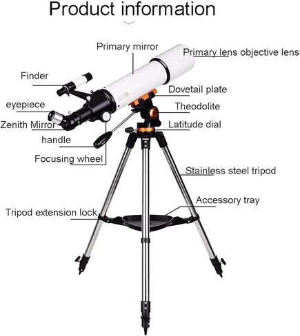 Telescopes for Astronomy Beginners 80MM Large Objective Lens Astronomical Travel Telescope Great Astronomy Gift for Kids to Explore Moon Space Beautiful Home in Saudi Arabia
