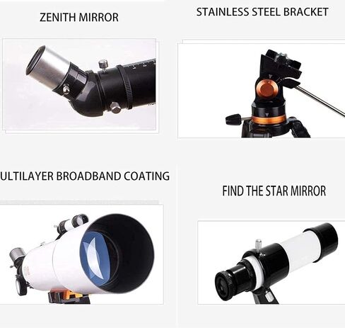 Telescopes for Astronomy Beginners 80MM Large Objective Lens Astronomical Travel Telescope Great Astronomy Gift for Kids to Explore Moon Space Beautiful Home in Saudi Arabia