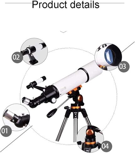 Telescopes for Astronomy Beginners 80MM Large Objective Lens Astronomical Travel Telescope Great Astronomy Gift for Kids to Explore Moon Space Beautiful Home in Saudi Arabia