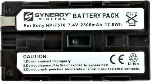 Synergy Digital Camcorder Battery, Compatible with Sony CCD-TRV16 Camcorder, (Li-Ion, 7.4V, 2000 mAh) Ultra High Capacity, Replacement for Sony NP-F570 Battery in Saudi Arabia