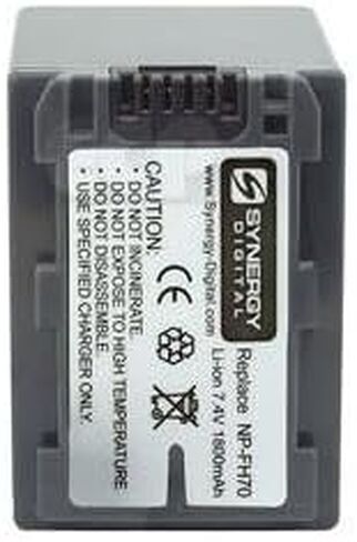 SDNPFH70 Rechargeable Lithium-Ion Camcorder Battery Ultra High Capacity 1800mAh 7.4V Replacement for Sony NP-FH70 H Series Battery For Sony DCR-CX7, CX8, DCR-DVD108, DCR-DVD203, DVD308, DVD408, DVD505, DVD508, DVD610, DVD710, DVD810, DVD910, DCR-HC38, H in Saudi Arabia