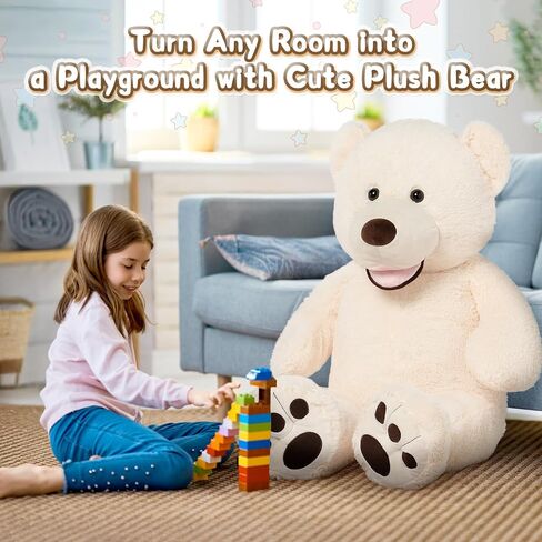 MorisMos Giant Teddy Bear, 39inch Large Stuffed Bear with Sweet Smiling in Kuwait
