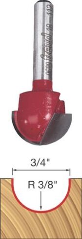Freud 18-112 3/4-Inch Diameter Round Nose Router Bit with 1/4-Inch Shank by Freud in Saudi Arabia