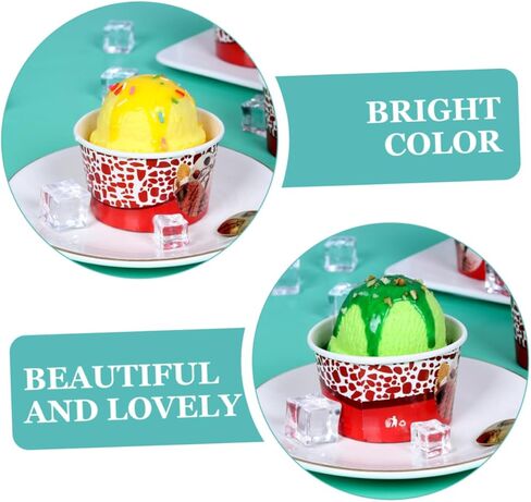 6Pcs Assorted Color Fake Ice Cream Model, Realistic Pvc Dessert Props for Window Display, Food Photography, and Party Decoration in Saudi Arabia