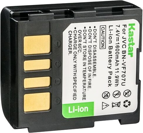 Kastar BN-VF707 Battery 3-Pack Replacement for JVC GR-D246EY GR-D246EZ GR-D247 GR-D247EK GR-D247US GR-D248 GR-D248EX GR-D248EZ GR-D248US GR-D250 GR-D250AA GR-D250AC GR-D250AG GR-D250AH Camera in Saudi Arabia