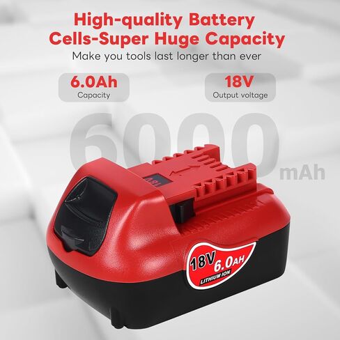 18V 6.0AH Lithium-ion استبدال لـ Milwaukee M18 بطارية مع شاحن بطارية ميلووكي M18 و 18 فولت الأدوات اللاسلكية (2Packs) in Kuwait