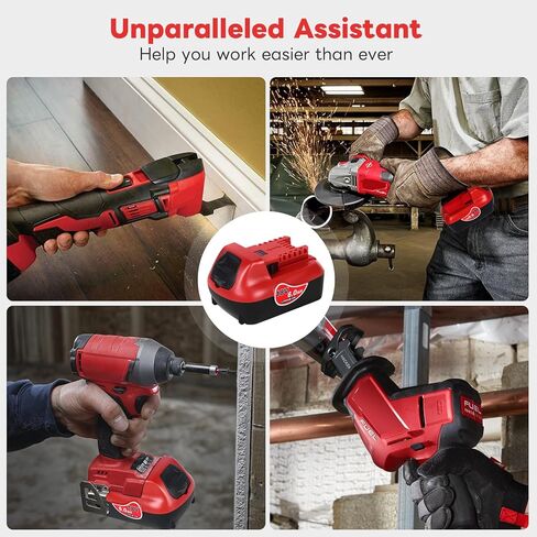 18V 6.0AH Lithium-ion استبدال لـ Milwaukee M18 بطارية مع شاحن بطارية ميلووكي M18 و 18 فولت الأدوات اللاسلكية (2Packs) in Kuwait