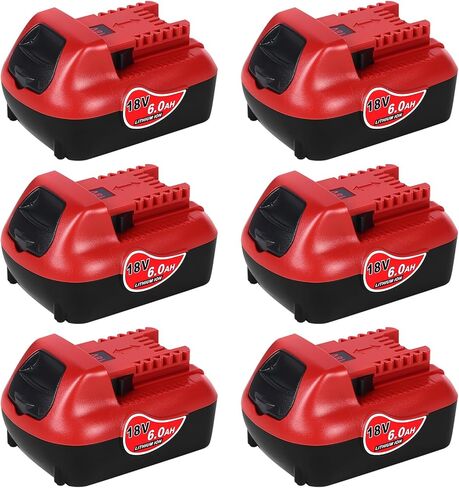 18V 6.0AH Lithium-ion استبدال لـ Milwaukee M18 بطارية مع شاحن بطارية ميلووكي M18 و 18 فولت الأدوات اللاسلكية (2Packs) in Kuwait