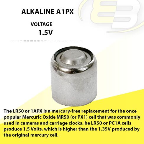 Exell Battery A1PX Battery Replaces Mallory BMR50 EPX1 H-P MR50 RM-1N RM1 in Saudi Arabia