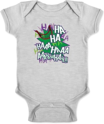Pop Threads Maniacal Villain Laugh HA HA HA Funny Infant Baby Boy Girl Bodysuit in Saudi Arabia