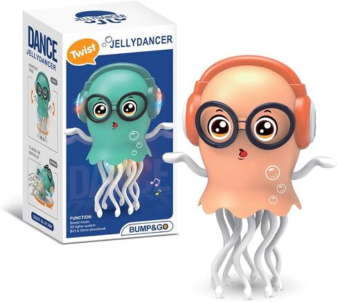 Dancing Jellydancer Kids Toy, Baby Toy Learning Crawling Jellydancer Tummy Time Toy for Boy 3-6 Girls 6-12, Fidget Toy Magic Dancing Loud Music Toys for 3 4 5 6 7 8 Year Old Kids Birthday Gifts in Saudi Arabia