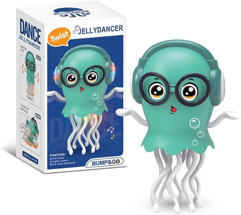 Dancing Jellydancer Kids Toy, Baby Toy Learning Crawling Jellydancer Tummy Time Toy for Boy 3-6 Girls 6-12, Fidget Toy Magic Dancing Loud Music Toys for 3 4 5 6 7 8 Year Old Kids Birthday Gifts in Saudi Arabia