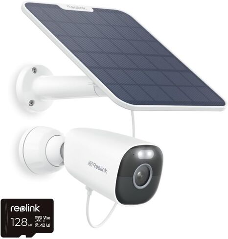 REOLINK 4K/8MP Solar Security Camera Wireless Outdoor +128GB SD Card, Color Night Vision Outside Home Surveillance, 2.4/5GHz WiFi, Solar/Battery Powered, Argus Eco Ultra Kit in Saudi Arabia