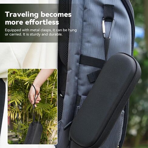 Portable Case for Osmo Pocket 3,DJI Osmo Pocket 3 Carrying Case,Threaded Handle & Cover - Compact Protective Storage Bag for DJI Pocket 3 Accessories (Black) in Saudi Arabia