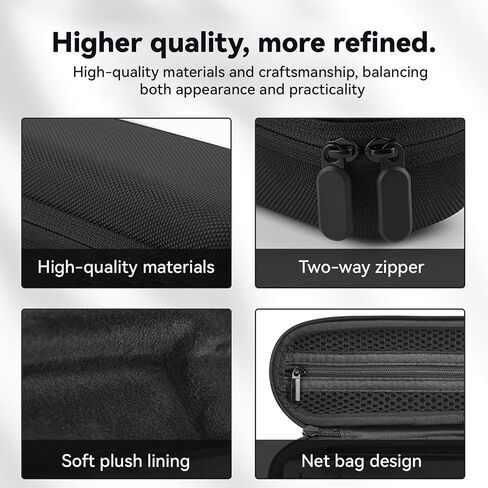 Portable Case for Osmo Pocket 3,DJI Osmo Pocket 3 Carrying Case,Threaded Handle & Cover - Compact Protective Storage Bag for DJI Pocket 3 Accessories (Black) in Saudi Arabia