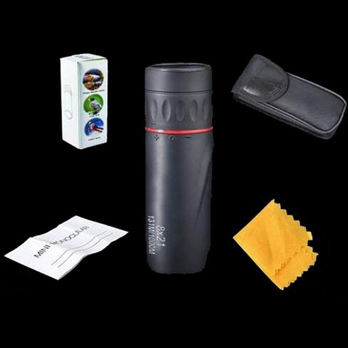 Mini Portable 8x21 تكبير التلسكوب أحادي العين مع عدسة زجاجية بصرية متعددة المغلفة بالكامل ، مقاومة للماء لمشاهدة الطيور in Saudi Arabia