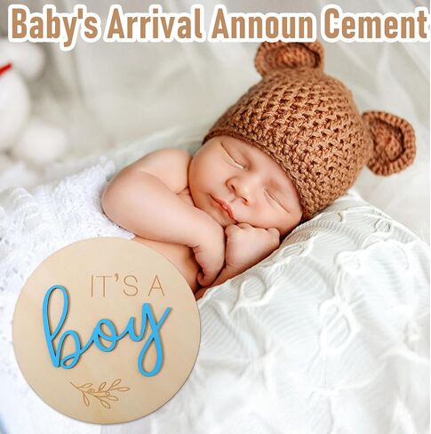 علامة إعلان الطفل 3pcs بين الجنسين تكشف عن علامات للطفل ، إنه صبي ، إنه فتاة خشبية ، Hello World Newborn ، لوحة خشبية ، ولوحة لوح الخشبية لمستشفيات الحفلات ، in Saudi Arabia