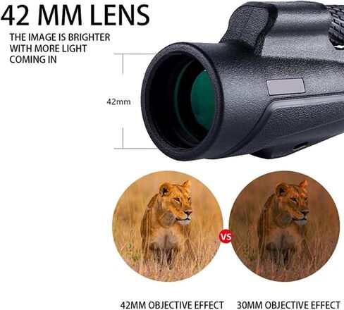 10-30x42 Monocular Telescope with Smartphone Adapter - High Zoom, BAK4 Prism Lens, Ideal for Bird Watching and Sightseeing in Saudi Arabia