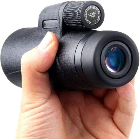 12x50 مناظير عالية الطاقة - تلسكوب أحادي العين IPX7 مع عدسة PAK4 PRISM ، محول الهواتف الذكية ، وترايبود للبالغين in Saudi Arabia