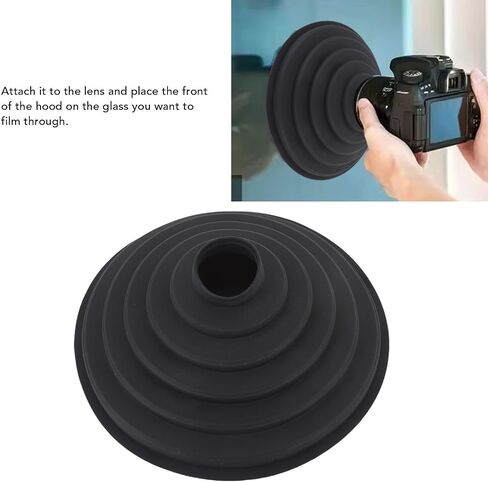 Silicone Lens Hood for 30-50mm Camera Lens, Collapsible & Anti Reflective Digital Hood DSLR Cap Shade in Saudi Arabia